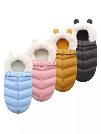 Bērnu miega soma, bieza, aploksnes stilā, pildījums poliestera-kokvilnas maisījums, oderējums poliestera šķiedra, ziemas izmantošanai