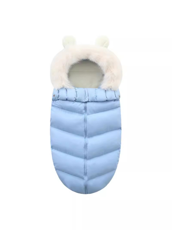 Bērnu miega soma, bieza, aploksnes stilā, pildījums poliestera-kokvilnas maisījums, oderējums poliestera šķiedra, ziemas izmantošanai