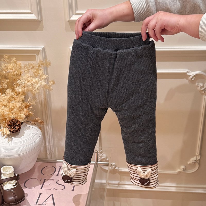 Pantaloni de iarnă pentru copii din bumbac, lungi, talie medie, stil casual de bază, 60% bumbac