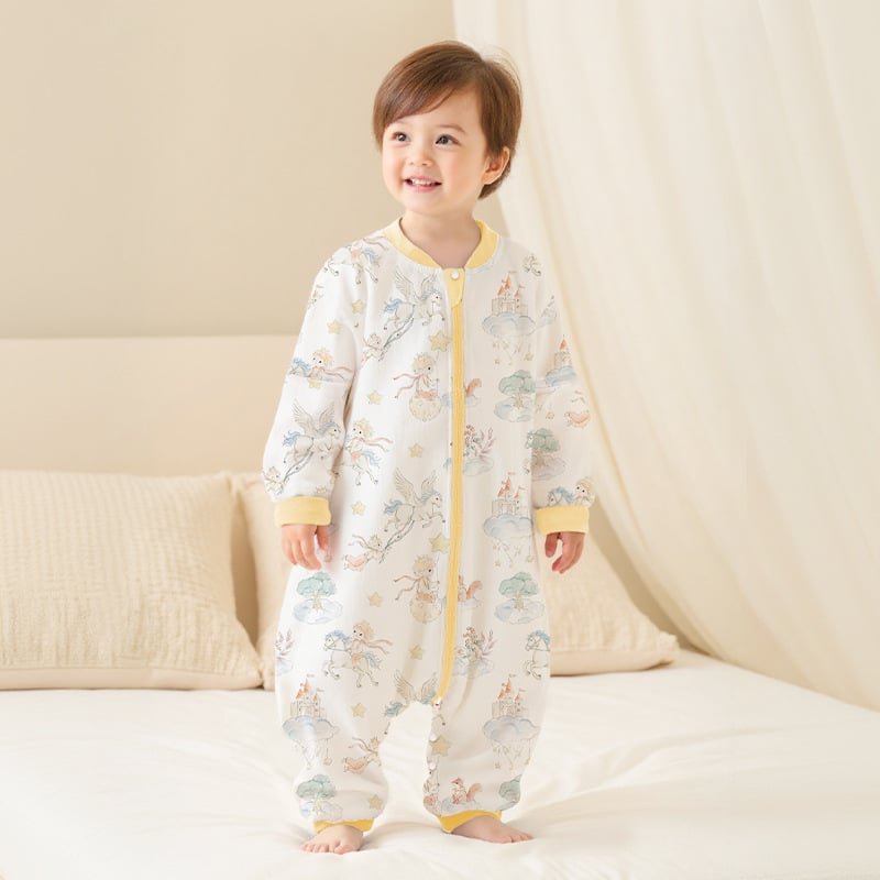 Sac de dormit pentru sugari – Model Cartoon; Material din bumbac 95%+; căptușeală din bumbac; Umplutură din bumbac; Potrivit pentru toate anotimpurile