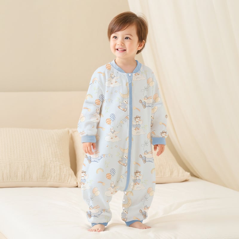 Sac de dormit pentru sugari – Model Cartoon; Material din bumbac 95%+; căptușeală din bumbac; Umplutură din bumbac; Potrivit pentru toate anotimpurile