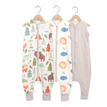 Miegmaišis kūdikiams ir mažiems vaikams – dviejų sluoksnių medvilnės megztas, su kojų atverimis – visoms metų laikams, metalinis užtrauktukas