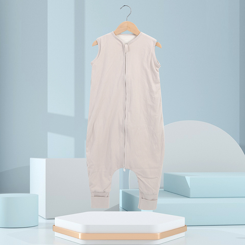 Miegmaišis kūdikiams ir mažiems vaikams – dviejų sluoksnių medvilnės megztas, su kojų atverimis – visoms metų laikams, metalinis užtrauktukas