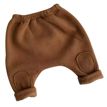 Pantaloni lungi pentru bebeluși, stil coreean, căptuți cu fleece, 95% bumbac, talie elastică, unisex, toamnă-iarnă