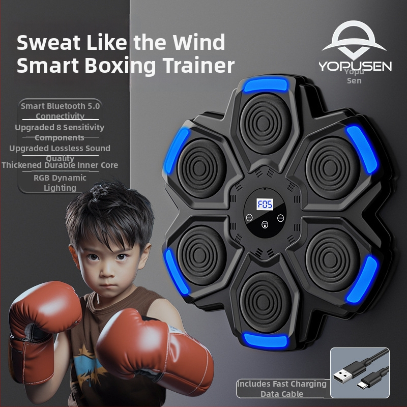 Išmanus Muzikos Bokso Treneris Namų Poreikiams, Siena Montavimui – Bokso Mašina Vaikams (Prekės ženklas: Water source; Savybės: išmanus, muzika; Montavimas: prie sienos)