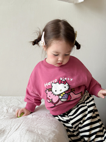 Guava детски суитчър с качулка и мультяшен принт, корейски стил, за възраст 1–3 г., есен-зима, 87% памук 13% полиестер