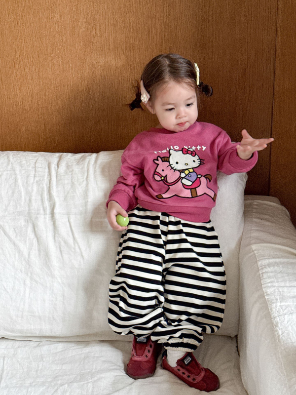 Guava детски суитчър с качулка и мультяшен принт, корейски стил, за възраст 1–3 г., есен-зима, 87% памук 13% полиестер