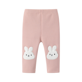 Dječje dugačke hlače s fleecem iznutra, tople, korejski stil osnovnog sloja, elastični pojas, 96% pamuk, uzorak životinja/cartoon, zima, unisex