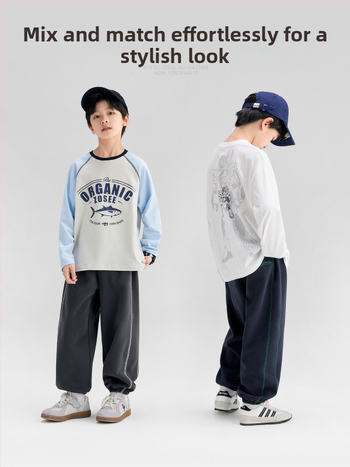 Left West poiste casual puuvillased pikad püksid elastse vööga, 56% puuvill