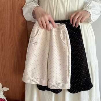 Pantaloni pentru copii în stil coreean, amestec de fibre sintetice, 70% poliester, iarnă