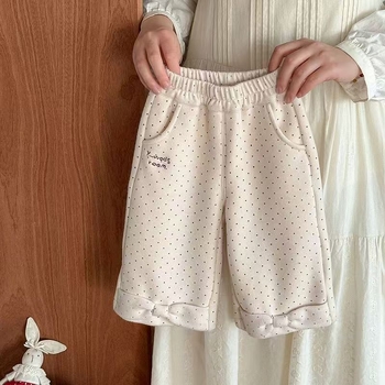 Pantaloni pentru copii în stil coreean, amestec de fibre sintetice, 70% poliester, iarnă