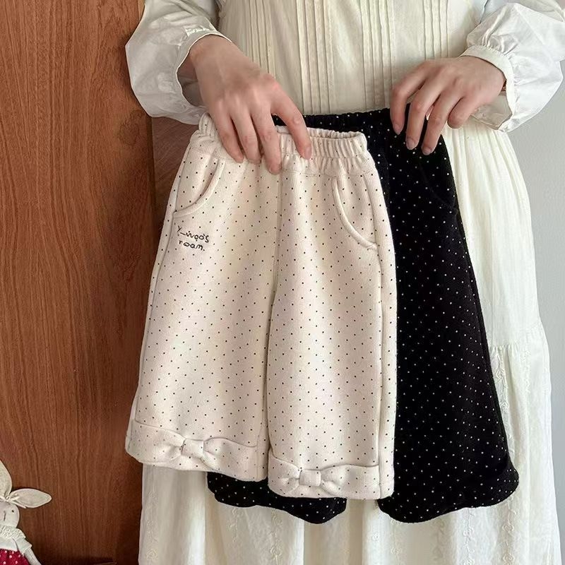 Pantaloni pentru copii în stil coreean, amestec de fibre sintetice, 70% poliester, iarnă