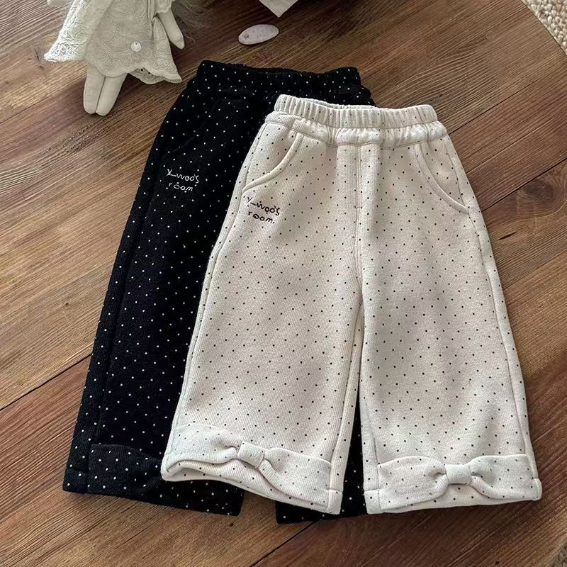 Pantaloni pentru copii în stil coreean, amestec de fibre sintetice, 70% poliester, iarnă