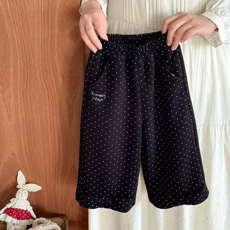 Pantaloni pentru copii în stil coreean, amestec de fibre sintetice, 70% poliester, iarnă