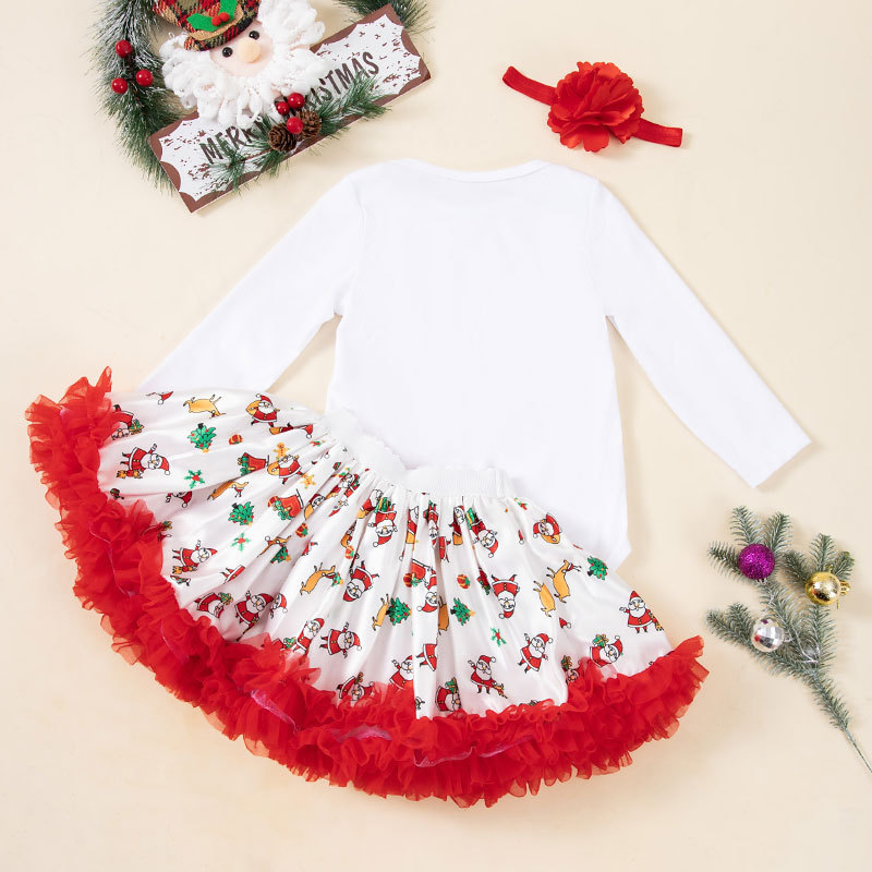 Trokomponentni dječji set odjeće, princezanski stil, dugi rukavi, tutu suknja, 95% pamuk