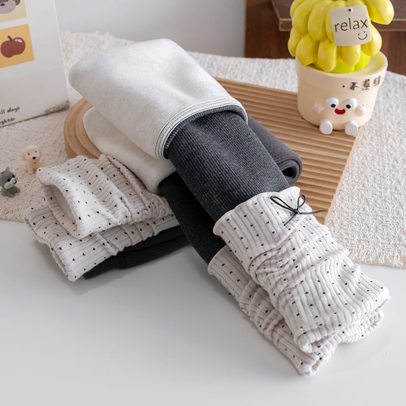 Dječje zimske legice, 90% pamuk, elastični pojas, duljina 9/10, fleece podstava