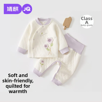 Kaks tükki beebide puuvillast komplekt: pikkade varrukatega top ja pikkade pükside komplekt, karikatuurimuster, vastsündinutele 0–12 kuud, paks materjal sügistalve kevadeks