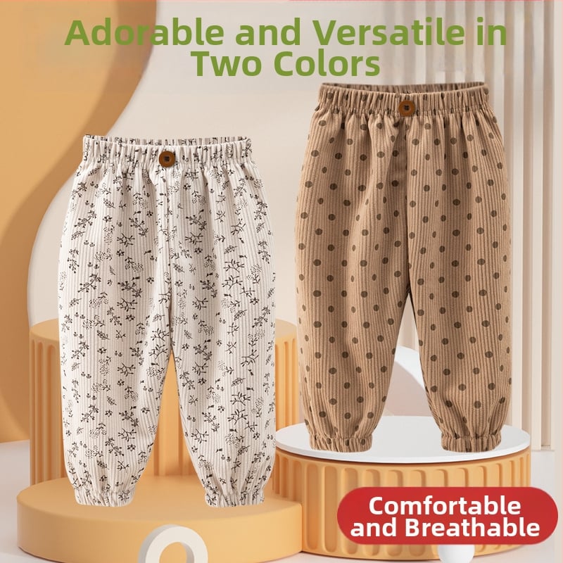 Baba külső nadrágok – Uniszex, 3-8 évesek, Poliészter szövet, 91-95% anyagösszetétel, Mintázat: Törött virágok