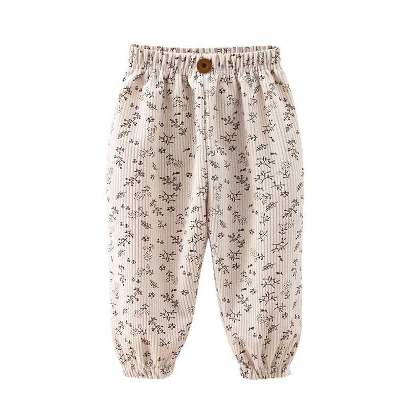 Baba külső nadrágok – Uniszex, 3-8 évesek, Poliészter szövet, 91-95% anyagösszetétel, Mintázat: Törött virágok