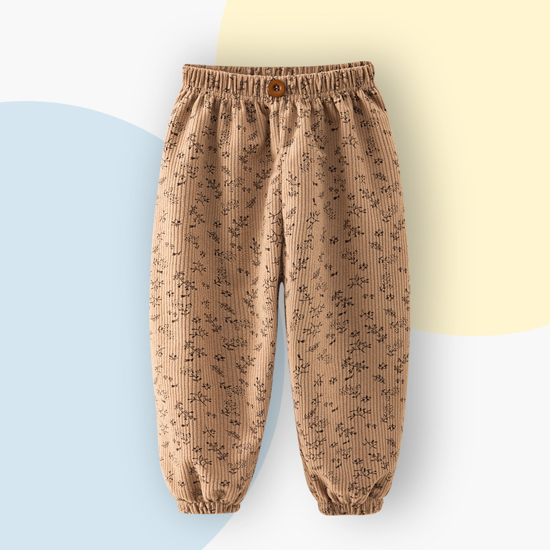 Baba külső nadrágok – Uniszex, 3-8 évesek, Poliészter szövet, 91-95% anyagösszetétel, Mintázat: Törött virágok