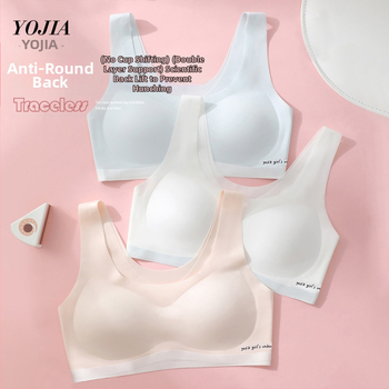 YOJIA Meitenēm – attīstības posms 2 krūšturis, poliestera terry audums, sporta top bērniem, vecums 8+ gadi, augums virs 140 cm, visas sezonas