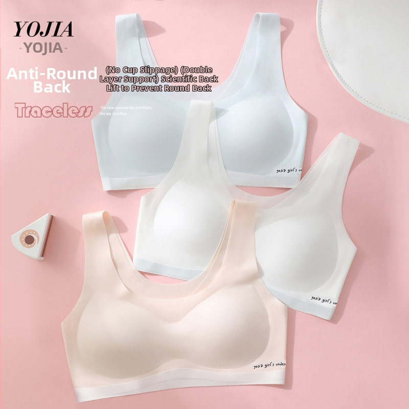 YOJIA Meitenēm – attīstības posms 2 krūšturis, poliestera terry audums, sporta top bērniem, vecums 8+ gadi, augums virs 140 cm, visas sezonas