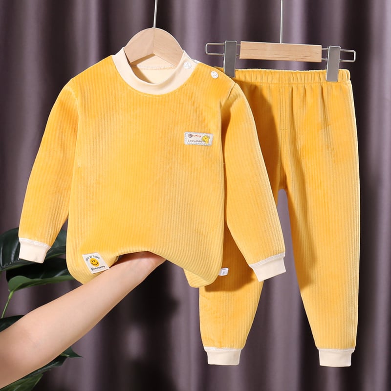 Dječji dvodijelni set pidžama s dugim rukavima, debeli Milk Silk materijal, za djecu 3-8 godina