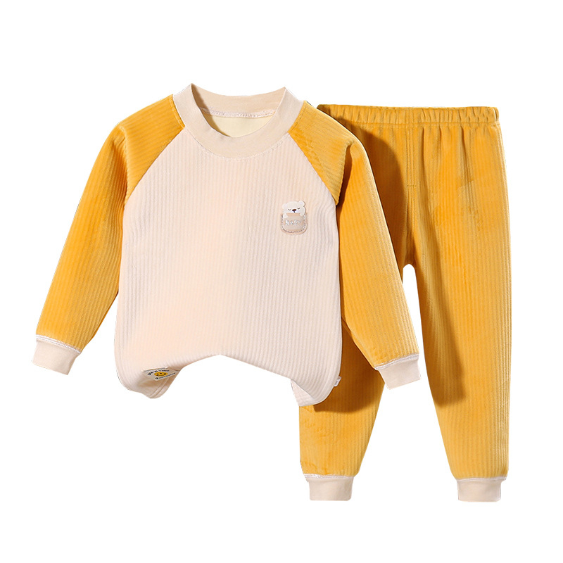 Dječji dvodijelni set pidžama s dugim rukavima, debeli Milk Silk materijal, za djecu 3-8 godina