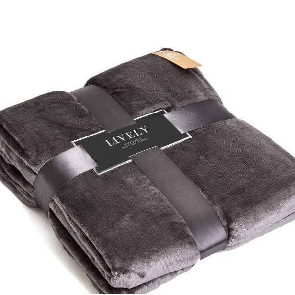 Pătură din flanelă, fibră poliesterică, ușoară sub 300 g, pentru toate sezoanele, stil modern minimalist