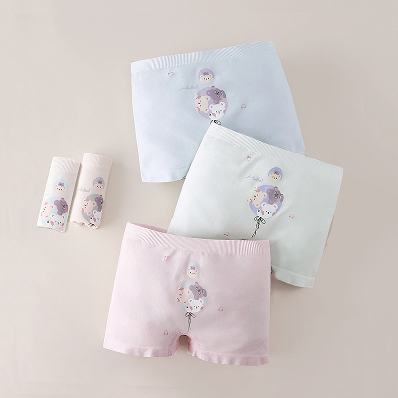 Djevojačke gaćice od modalnog materijala, bez šavova, za dob 3–8 godina, 79,2% modal, MENGDOU