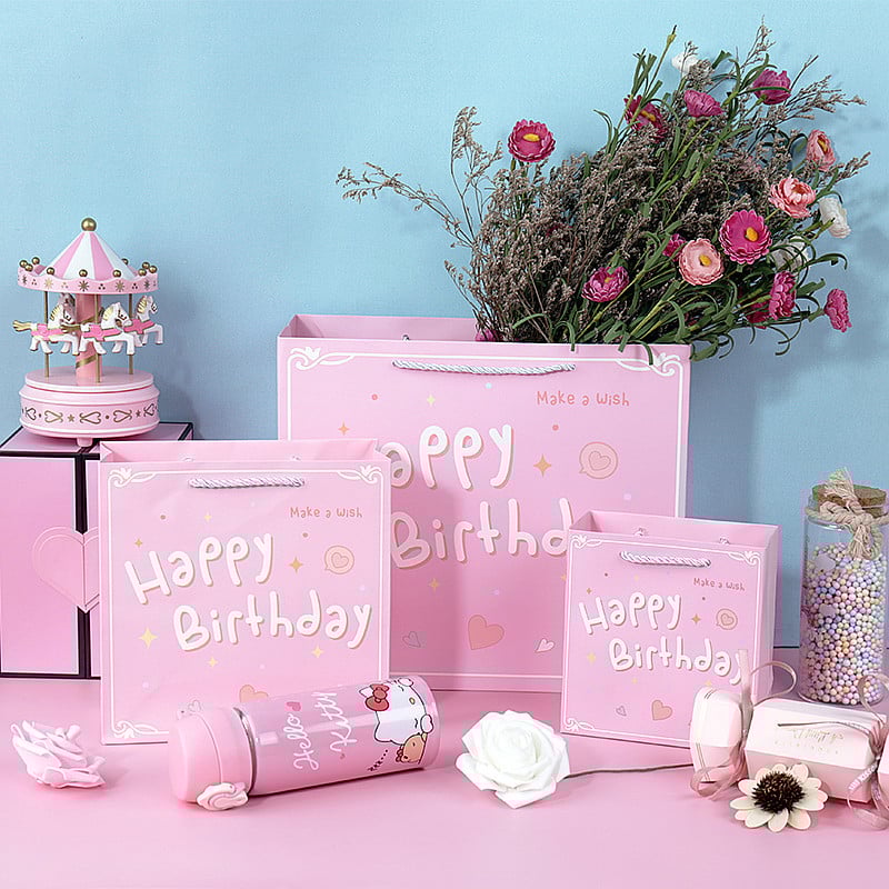 Feinian karikatūros gimtadienio dovanų krepšys, baltas kartonas, dovanų įpakavimas, skirta kūdikiui jo pirmam gimtadieniui