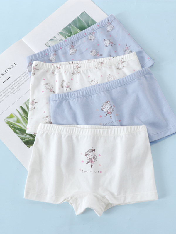 Chiloți pentru fete din bumbac, 95% bumbac, securitate Clasa A, brand KIDS MAM&DAD, vârste 3–8 ani