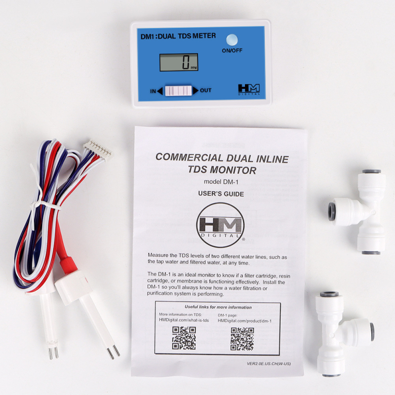 DM003 Kétcsatornás online vízminőség-analizátor vezetőképesség és TDS mérésére, ivóvízhez és uszodához