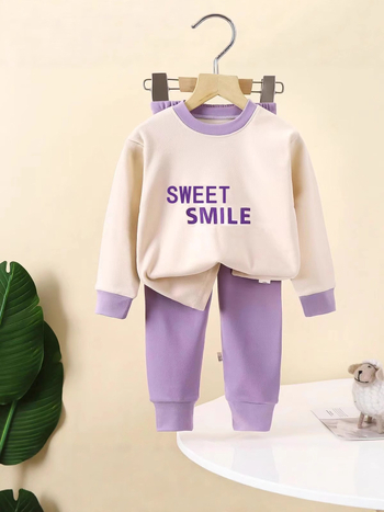 Dječji kućni komplet odjeće, unisex, pogodan i za vanjsku odjeću, jesensko-zimski topli pidžama set, 0–12 mjeseci