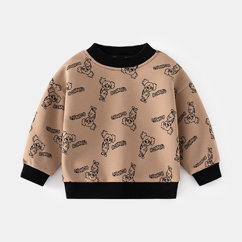 Детски суитшърт, 84,5% полиестер, дебел, дълги ръкави, пуловер