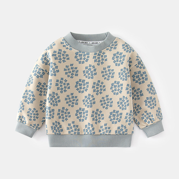 Детски суитшърт, 84,5% полиестер, дебел, дълги ръкави, пуловер