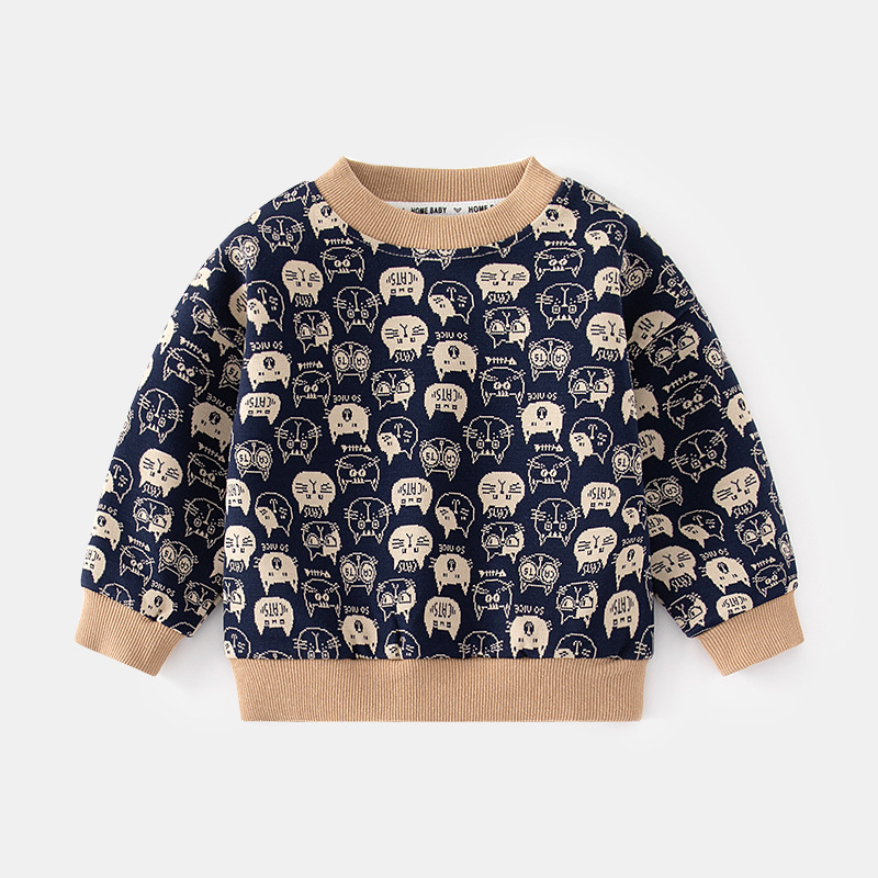 Детски суитшърт, 84,5% полиестер, дебел, дълги ръкави, пуловер