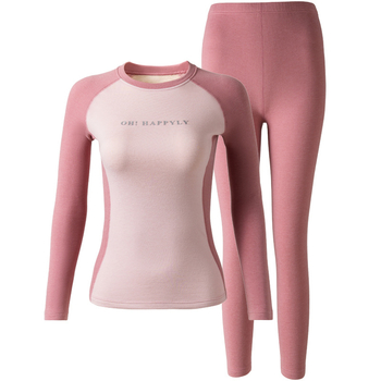 Тийнейджърски комплект от вълнено термобельо — отопляващ, антипилинг, кръгла яка, дълъг ръкав топ и панталони, за възраст 13–18 г