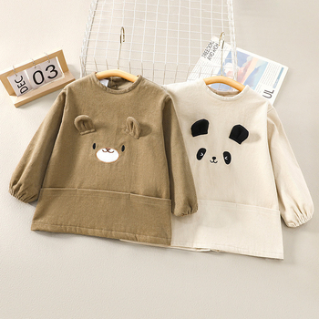 Korduró gyerekeknek szóló smock kötény, Cartoon mintával, korduró/polieszer keverék, 8+ éveseknek, 2023 tél