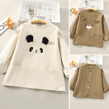 Korduró gyerekeknek szóló smock kötény, Cartoon mintával, korduró/polieszer keverék, 8+ éveseknek, 2023 tél