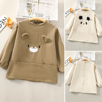 Korduró gyerekeknek szóló smock kötény, Cartoon mintával, korduró/polieszer keverék, 8+ éveseknek, 2023 tél