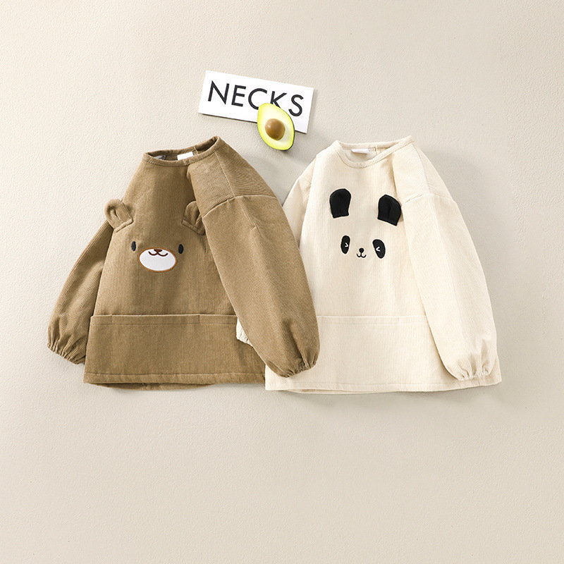 Korduró gyerekeknek szóló smock kötény, Cartoon mintával, korduró/polieszer keverék, 8+ éveseknek, 2023 tél