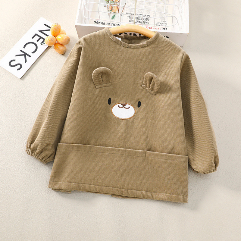 Korduró gyerekeknek szóló smock kötény, Cartoon mintával, korduró/polieszer keverék, 8+ éveseknek, 2023 tél