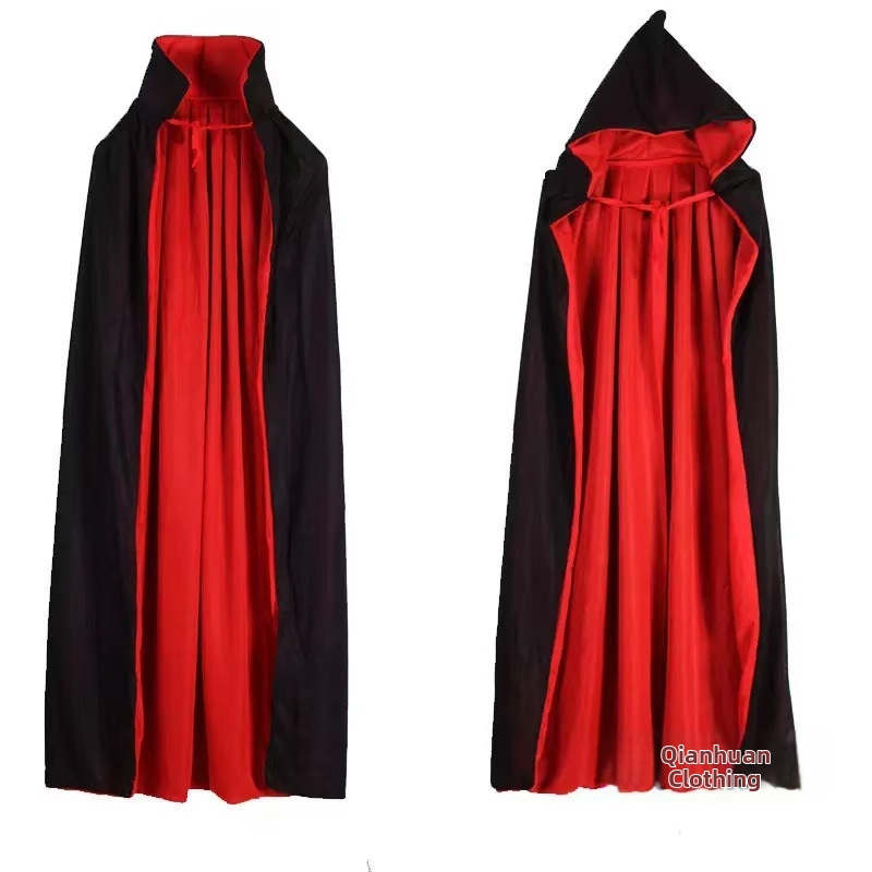 Helovyno apsiaustas suaugusiems ir vaikams, puloverinis apsiaustas prancūziško stiliaus, Twill medžiaga, unisex, pavasario drabužiai