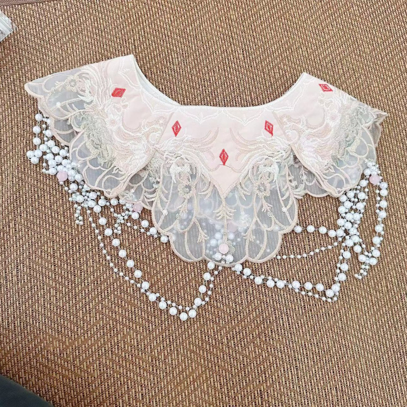 Saten kaput-vest za antički kostim, lagani luksuzni stil, jacquard ukras ručni pleteni detalj