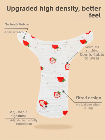 Mu Mu Bear medvilnės marlės sauskelnių kelnaitės su karikatūrų spauda, skalbiamos, tinkamos 9–18 kg