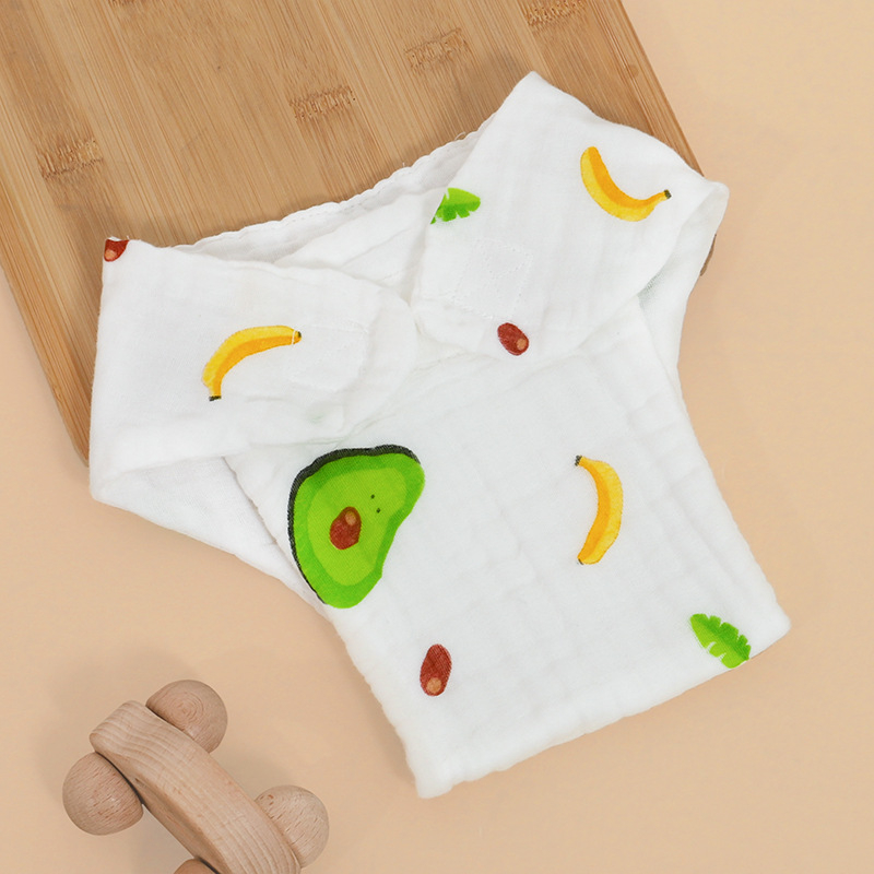 Mu Mu Bear medvilnės marlės sauskelnių kelnaitės su karikatūrų spauda, skalbiamos, tinkamos 9–18 kg