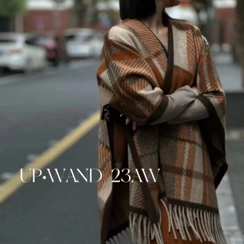 Șal de damă cu model în carouri, jacquard, cald, din cașmir artificial, lung, pentru iarnă, primăvară și toamnă