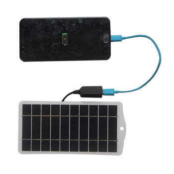 Încărcător panou solar pentru iPhone – 2.5W, ieșire 5V, tensiune la circuit deschis 5.5V, curent de scurtcircuit 0.5A, CE certificat