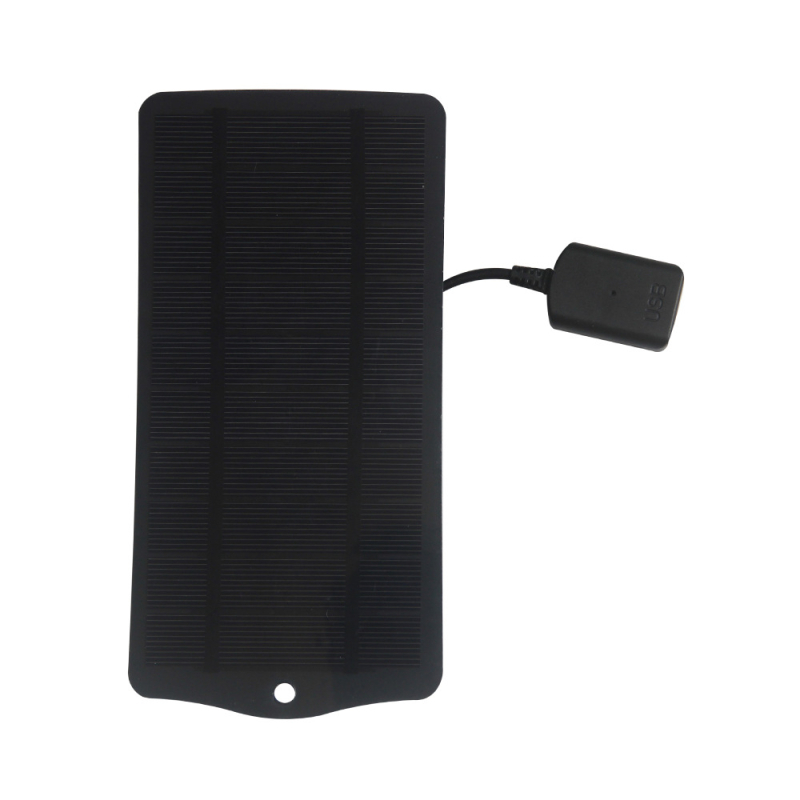 Încărcător panou solar pentru iPhone – 2.5W, ieșire 5V, tensiune la circuit deschis 5.5V, curent de scurtcircuit 0.5A, CE certificat